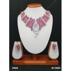 DN60RERH New Year Christmas Sale Traditional Ethnic Bollywood Style Party Ad Cz Necklace