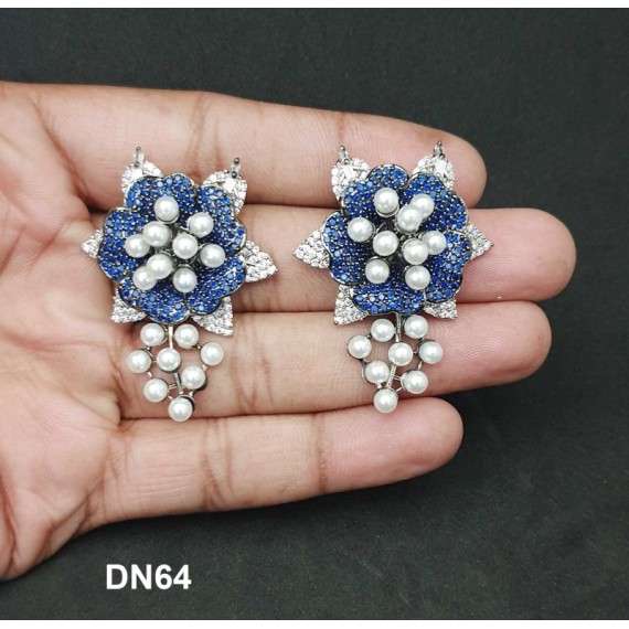 DN64BLRH Bollywood Indian Bridal Party Wear Fashion Jewelry Necklace Earring Set wedding