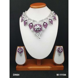 DN64RERH Bollywood Indian Bridal Party Wear Fashion Jewelry Necklace Earring Set wedding