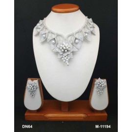 DN64WHRH Bollywood Indian Bridal Party Wear Fashion Jewelry Necklace Earring Set wedding