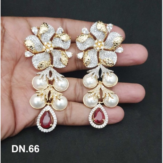 DN66REGO Indian Bollywood Bridal Set Gold Plated Jewelry Earrings CZ Ethnic AD Necklace