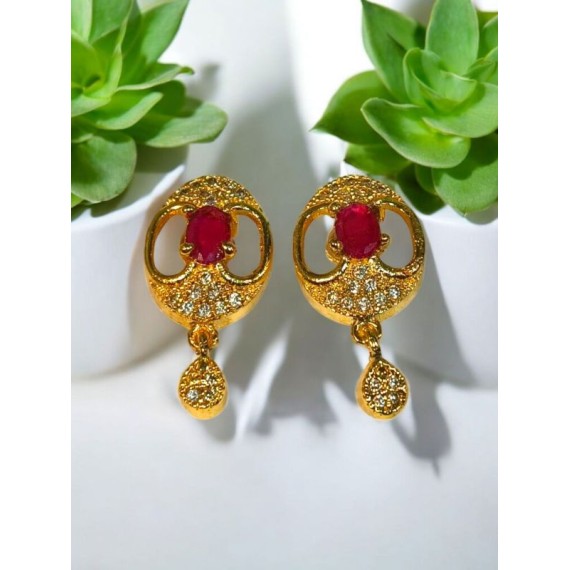 Elegant Oval Pearl Pendant Set – Gold Plated Designer Jewelry D227REWHGO