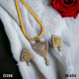 D356WHRH pendent set small gold plated brass Premium quality fashion ethnic chain