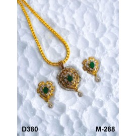 D380GRGO small gold plated pendent set brass Premium quality fashion ethnic chain