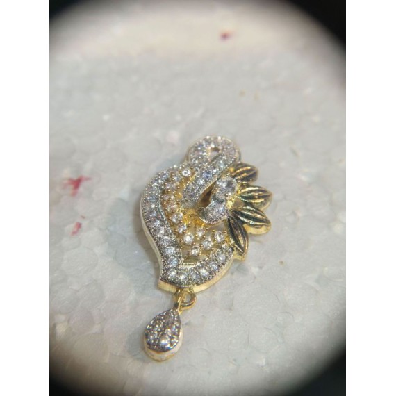 Elegant Peacock Style CZ Pendant Set | Ringold Jewels | D532WHGO