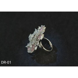 DR01PIRH Affordable wedding fashion artificial american diamond gold plated Ring