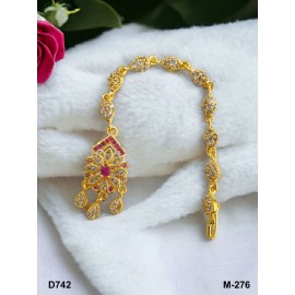 D742REGO plated mang tikka Affordable artificial CZ AD gold