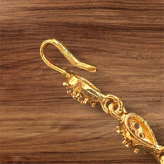 Bridal CZ Maang Tikka for Women | Gold-Plated Brass Forehead Jewelry | D744YEGO